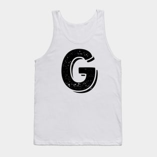 Capital Letter G Name Initial Monogram Tank Top